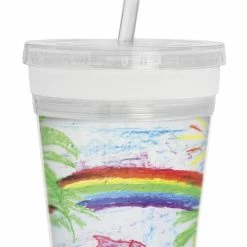 Thermo-Temp Photo Tumbler With Straw, 16 Ounces