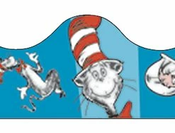 Eureka Dr. Seuss Cat In The Hat Décor Trim, Blue, 37 Inches, 12 Strips