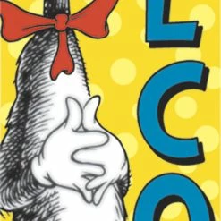 Eureka Cat In The Hat Vertical Welcome Banner, 45 X 12 Inches