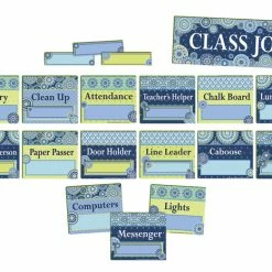 Eureka Blue Harmony Class Jobs Bulletin Board Set, 44 Pieces