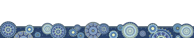 Eureka Blue Harmony Extra Wide Deco Trim, Mandala Print, 37 Feet 3 Eureka Blue Harmony Extra Wide Deco Trim, Mandala Print, 37 Feet