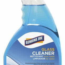 Genuine Joe Glass Cleaner, Non-ammoniated, Spray Bottle, 32 Oz, Blue
