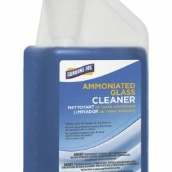 Genuine Joe Glass Cleaner, Ammoniated, Spray Bottle, 32 Oz, Pack Of 6, Dark Blue