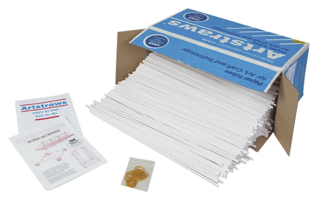 Artstraws Street Paper Unwaxed Artstraws, 4 Millimeter, White, Pack Of 1800 3 Artstraws Street Paper Unwaxed Artstraws, 4 Millimeter, White, Pack Of 1800
