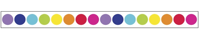 Schoolgirl Style Straight Border, Rainbow Big Dots, 36 Feet X 3 Inches, Pack Of 12 3 Schoolgirl Style Straight Border, Rainbow Big Dots, 36 Feet X 3 Inches, Pack Of 12