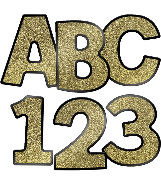 Carson Dellosa EZ Letters Set, Gold Glitter, 219 Pieces 3 Carson Dellosa EZ Letters Set, Gold Glitter, 219 Pieces