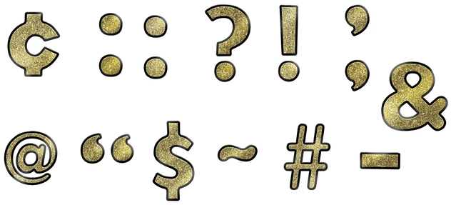 Carson Dellosa EZ Letters Set, Gold Glitter, 219 Pieces 4 Carson Dellosa EZ Letters Set, Gold Glitter, 219 Pieces - Image 2