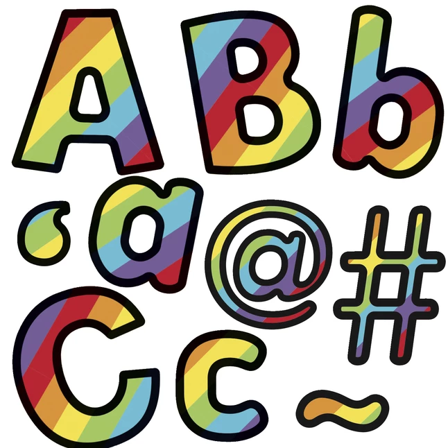 Carson Dellosa EZ Letters, Rainbow Stripe, Set Of 219 3 Carson Dellosa EZ Letters, Rainbow Stripe, Set Of 219