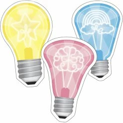 Carson Dellosa Cut-Outs, Light Bulbs, 6-1/4 X 4 Inches, Pack Of 51