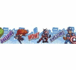 Eureka Marvel Super Hero Adventure City Scape Trim, 3-1/4 X 37 Inches, 12 Strips