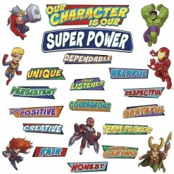 Eureka Marvel Super Hero Adventure Hero Traits Mini Bulletin Board Set, 23 Pieces