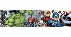 Eureka Marvel Characters Extra Wide Deco Trim, 3-1/4 X 37 Inches, 12 Strips