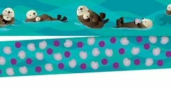 Barker Creek Sea And Sky Otters Double Sided Trimmer, 3 X 35 Inches, 12 Strips