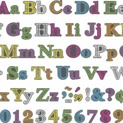 Barker Creek Rainbow Chalkboard Letter Pop-Outs, 4 Inches, Set Of 234 -schoolspecialty store 2004961 B ecommfullsize