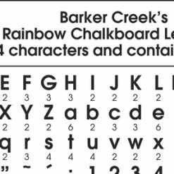 Barker Creek Rainbow Chalkboard Letter Pop-Outs, 4 Inches, Set Of 234 -schoolspecialty store 2004961 C ecommfullsize
