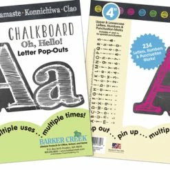 Barker Creek Rainbow Chalkboard Letter Pop-Outs, 2 Designs, 4 Inches, Set Of 468