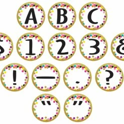 Teacher Created Resources Confetti Circles Accent Letters, 3-1/2 Inches, 216 Pieces