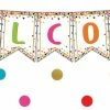 Teacher Created Resources Confetti Pennant Welcome Bulletin Board Set, 60 Pieces -schoolspecialty store 2005599 A ecommfullsize