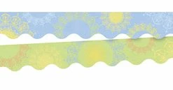 Barker Creek Mindfulness Sunrise Scalloped Double Sided Trimmer, 2-1/4 X 36 Inches, 13 Strips