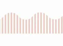 Eureka Simply Sassy Deco Trim, Pink Stripes, 2-1/4 Inches X 37 Feet
