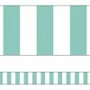 Schoolgirl Style Schoolgirl Simply Stylish Border, 36 Feet, Turquoise Stripes, 12 Strips