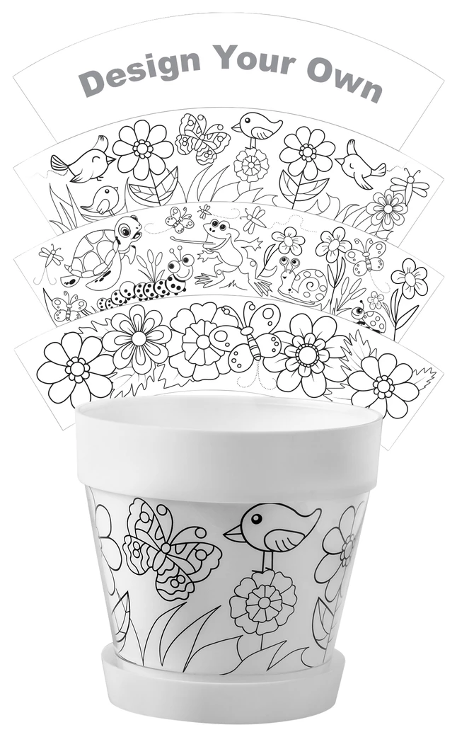 Snapins Design Your Own Flower Pot, 4 Inserts 3 Snapins Design Your Own Flower Pot, 4 Inserts