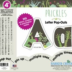 Barker Creek Prickles Letter Pop Outs, 4 Inches, Set Of 255