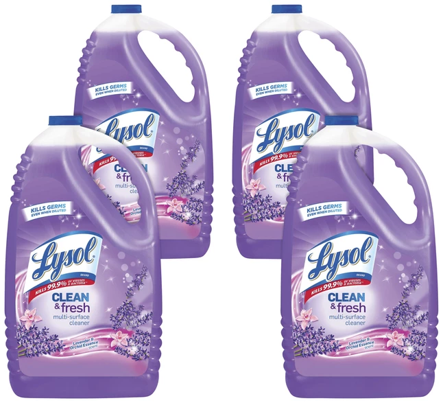 Lysol Multi-Surface Cleaner, Lavender And Orchid, 144 Ounces, Case Of 4 3 Lysol Multi-Surface Cleaner, Lavender And Orchid, 144 Ounces, Case Of 4