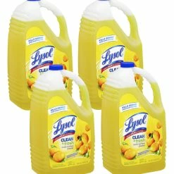 Lysol Clean/Fresh Lemon Cleaner, Liquid, 144 Ounces, Case Of 4