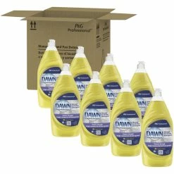Dawn Manual Pot And Pan Dishwashing Liquid, Lemon, 38 Ounces, Yellow, Case Of 8
