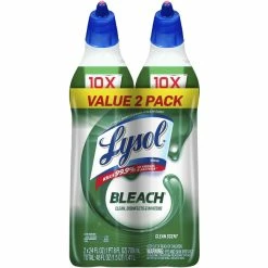 Lysol Bleach Toilet Bowl Cleaner, 24 Ounces Each, 2 Count