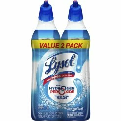Lysol Hydrogen Peroxide Toilet Cleaner, 24 Ounces, Cool Spring Breeze Scent, 2 Count, Pack