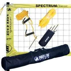 Park And Sun Park & Sun Spectrum Classic Portable Volleyball Net System, 32 X 3 Feet, Yellow