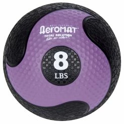 Aeromat Deluxe Medicine Ball, 8 Pounds, Black And Purple