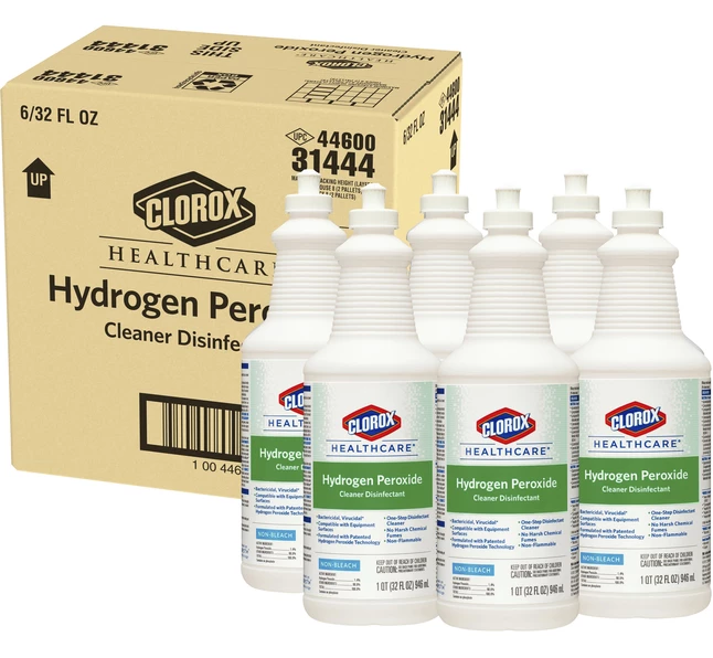 Clorox Healthcare Hydrogen Peroxide Cleaner, 32 Ounces, Case Of 6 3 Clorox Healthcare Hydrogen Peroxide Cleaner, 32 Ounces, Case Of 6