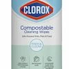 Clorox Free & Clear Compostable Cleaning Wipes, 75 Count -schoolspecialty store 2050056 ecommfullsize