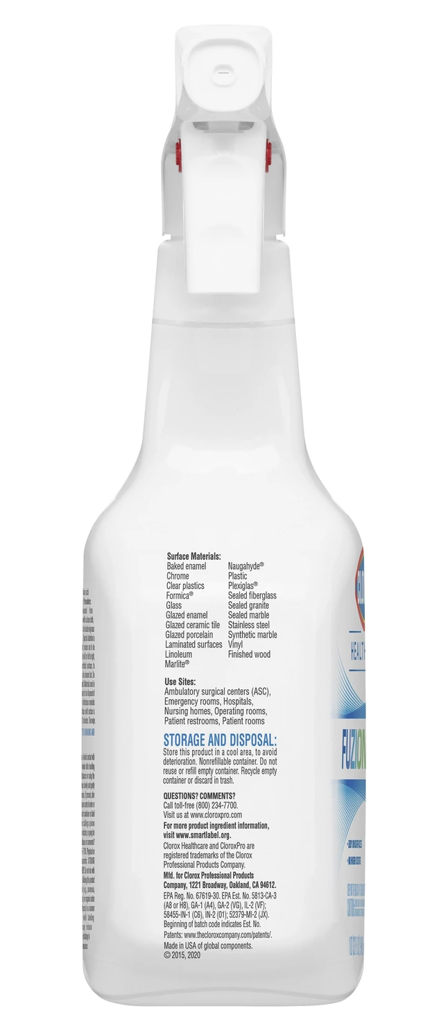 Clorox Healthcare Fuzion Disinfectant Cleaner, 32 Ounces 5 Clorox Healthcare Fuzion Disinfectant Cleaner, 32 Ounces - Image 3