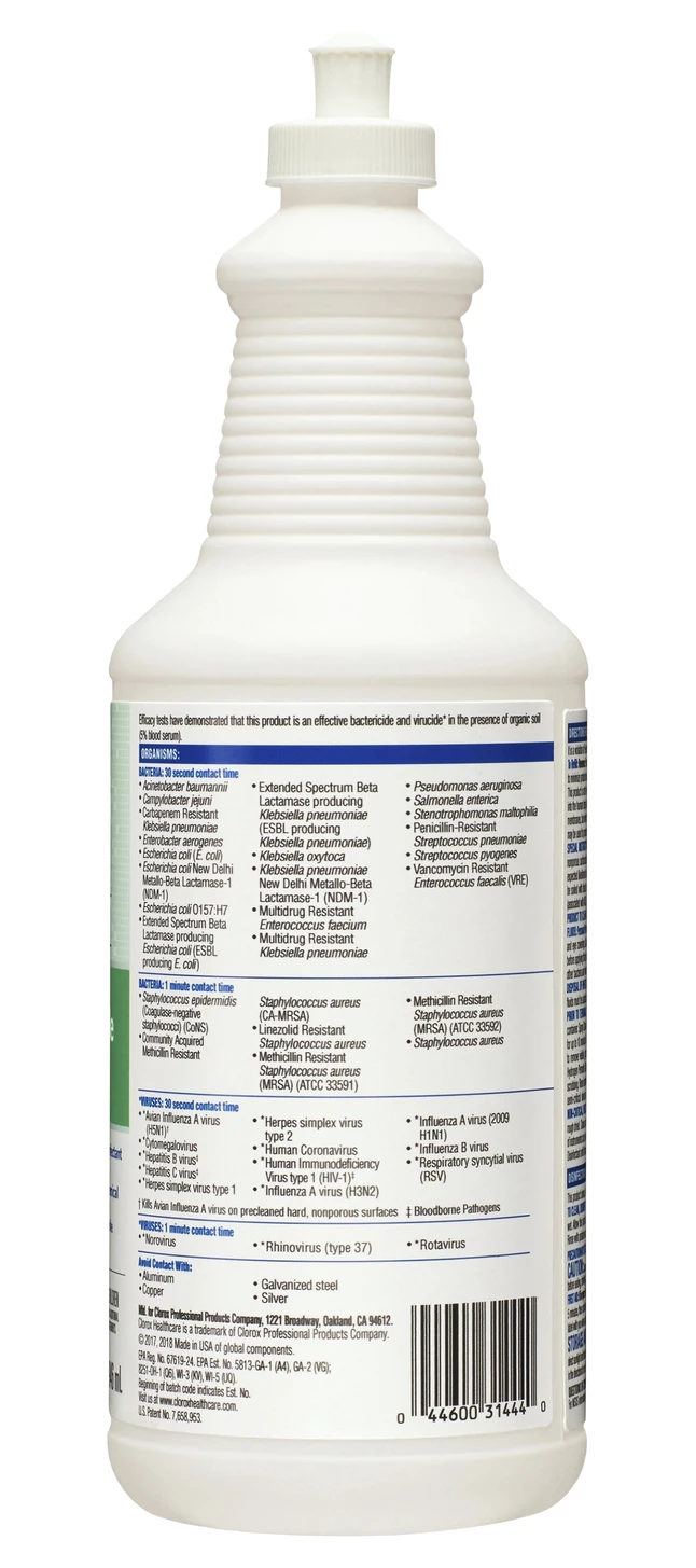 Clorox Healthcare Hydrogen Peroxide Cleaner, 32 Ounces, Case Of 6 5 Clorox Healthcare Hydrogen Peroxide Cleaner, 32 Ounces, Case Of 6 - Image 3