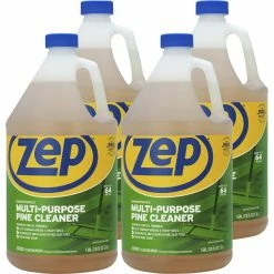 Zep Multipurpose Pine Cleaner, 128 Fluid Ounces, Brown, Carton Of 4