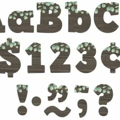 Teacher Created Resources Block Letters, 4 Inches, Eucalyptus Print