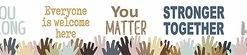 Teacher Created Resources Everyone Is Welcome Helping Hands Straight Border Trim, 35 Feet -schoolspecialty store 2098915 B ecommfullsize