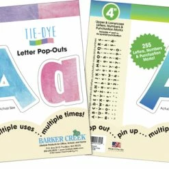 Barker Creek Pop-Out Letters Tie-Dye And Ombre, Set Of 2