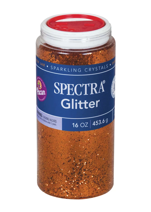 Spectra Non-Toxic Glitter Crystal, 1 Lb Jar, Orange 3 Spectra Non-Toxic Glitter Crystal, 1 Lb Jar, Orange