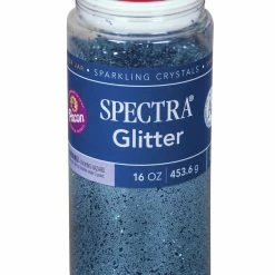 Spectra Non-Toxic Glitter Crystal, 1 Lb Jar, Sky Blue