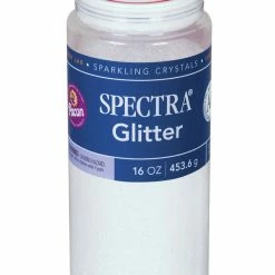 Spectra Non-Toxic Glitter Crystal, 1 Lb Jar, White