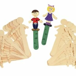 Creativity Street Wood People Craft Stick, 5-1/2 Inches, Pack Of 36