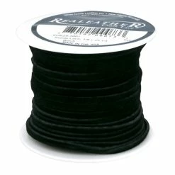 ReaLeather Silver Creek Leather Suede Lacing, 1/8 In X 25 Yd, Black