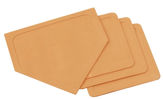 Sportime Throw-Down Bases And Home Plate, Orange, Set Of 4 3 Sportime Throw-Down Bases And Home Plate, Orange, Set Of 4